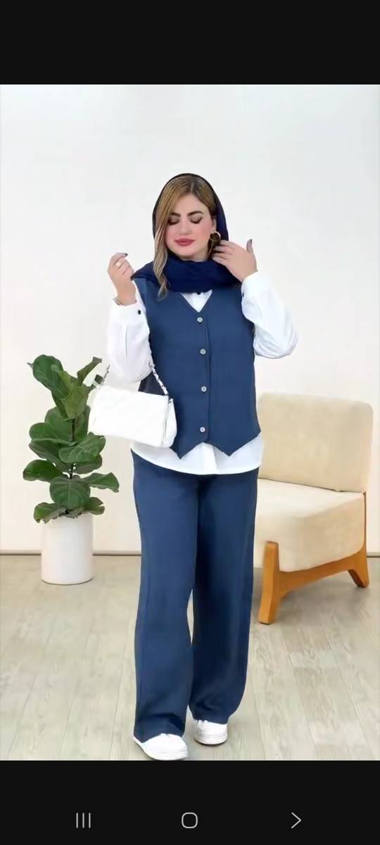 ست شومیز  شلوار و جلیقه